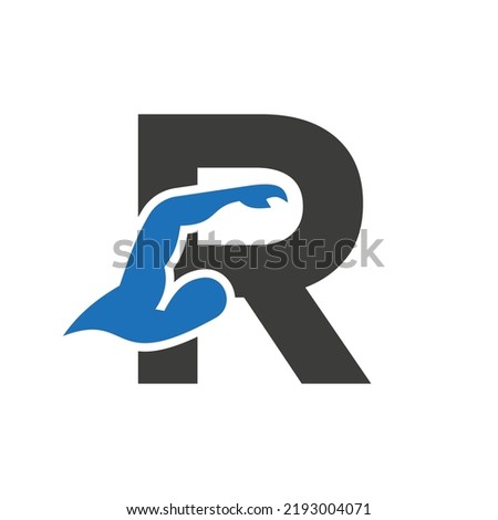 Letter R Swimming Logo Design. Swimming Club Symbol Vector Template Photo stock © 