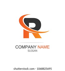 Letter R Swoosh Logo Stock Vector (Royalty Free) 1068825695 | Shutterstock