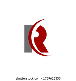 Diseño del logotipo de la carta R Swoosh, marca de la letra creativa adecuada para la identidad de la marca de la empresa, logotipo de la gráfica de negocio/gráfico 