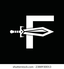 Letter R Sword weapon logo vector illustration, abstract vector illustration, Daggers and Knifes, logotype element for template.