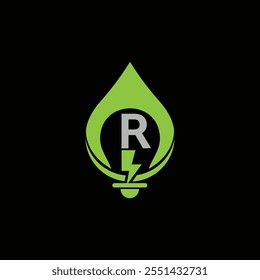  Letter R Tech Logo Design illustration