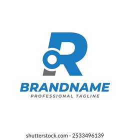 Logotipo de la Tecnología de la letra R, que simboliza la innovación, el progreso y la tecnología de vanguardia