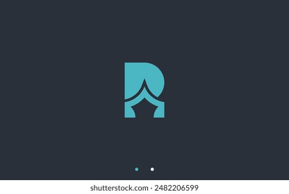 letter r with tent party logo design vector silhouette illustration