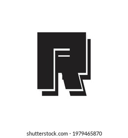 letter R text effect design vector, Can be used for Logo.
