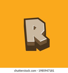 letter R text effect design vector, Can be used for Logo.