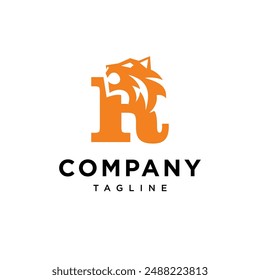 Letter R Tiger Head logo icon vector template.eps