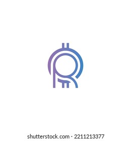Letter R Token logo Modern Simple Gradient