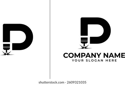letter r ,t,p,k,h,f,n,d,m welding logo with vector file
