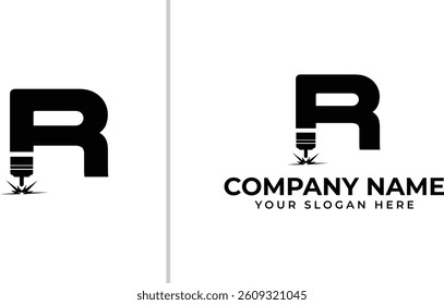 letter r ,t,p,k,h,f,n,d,m welding logo with vector file