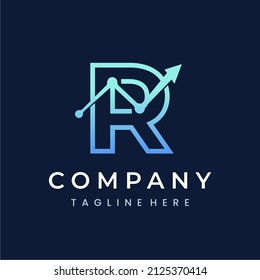 Letter R Trade Investment Marketing Logo