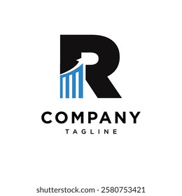 Letter R Trading Logo Icon Vector