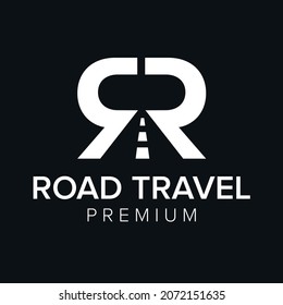 letter R travel logo icon vector template