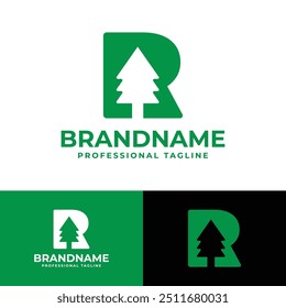 Letter R Tree Logo, for any Environmental Brands with R initial