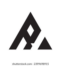 letter R with triangle logo design concept isolated on white background.