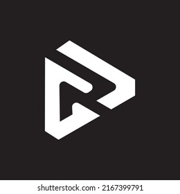 letter R  triangle  logo icon vector image , triangle letter r  logo design template inspiration vector image