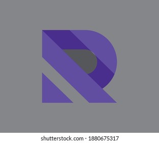 Letter R type logo design vector