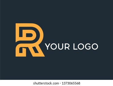 Letter R typography logo design
