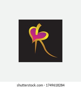 diseño vectorial de logotipo creativo único de la letra R