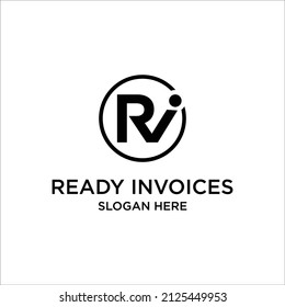letter R unique initial based logo