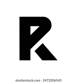 Buchstabe R einzigartige Form moderne Typografie-Logo