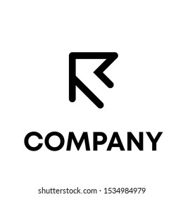 letter R unique sign vector design logo