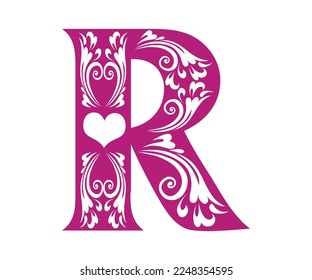 Letter R, Valentine Alphabet Monogram
Sublimation vector design file, for mug, t-shirt, vase, pillow case. etc