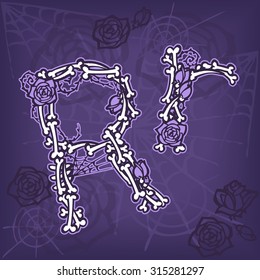 Letter R vector alphabet. ABC concept type as logo. Typography design.