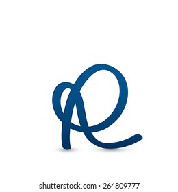 Letter "R" vector design.