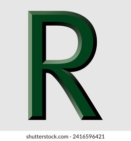 Letter R Vector Design Illustration