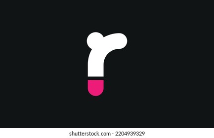 Letter r vector icon design template	