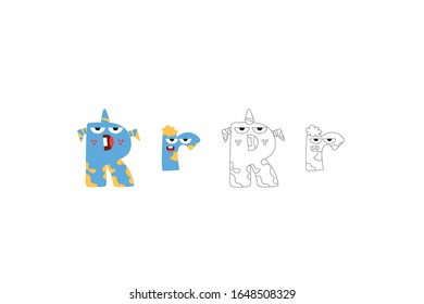 Letter R Vector Icon Illustration Bundle