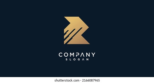 Letter R vector icon logo design with creative unique style Premium Vector