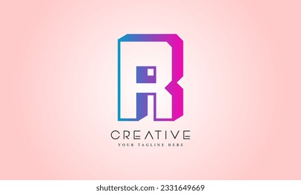 plantilla de ilustración de vector de letra R