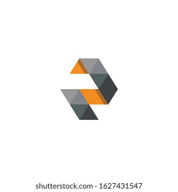 Letter R vector logo design technology.
