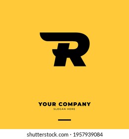 Letter R vector logo design template. logotype creative concept. Moving idea classic icon.