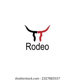 letter r vector logo rodeo ,steers logo