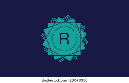 Letter R vector logo. Technology, monogram, business, corporate company, modern and iconic geometric logo design.