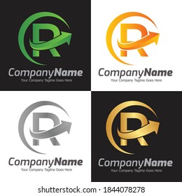 Letter R vector logo template, Colorful Letter R logo, Financial Company Logo, Financial Institute Advisors Logo Design Template Vector Icon