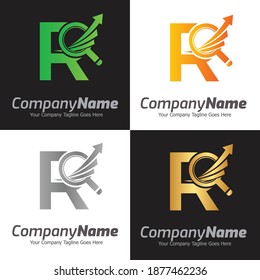 Letter R vector logo template, Colorful Letter R logo, Financial Company Logo, Financial Institute Advisors Logo Design Template Vector Icon