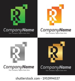 Letter R vector logo template, Colorful Letter R logo, Financial Company Logo, Financial Institute Advisors Logo Design Template Vector Icon