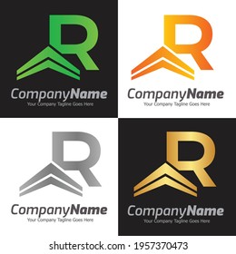 Letter R vector logo template, Colorful Letter R logo, Real Estate, Building and Construction Logo Design Template Vector Icon