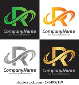 Letter R vector logo template, Colorful Letter R logo, Financial Company Logo, Financial Institute Advisors Logo Design Template Vector Icon