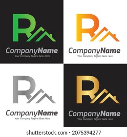 Letter R vector logo template, Colorful Letter R logo, Financial Company Logo, Financial Institute Advisors Logo Design Template Vector Icon