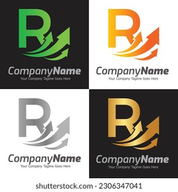 Letter R vector logo template, Colorful Letter R logo, Financial Company Logo, Financial Institute Advisors Logo Design Template Vector Icon