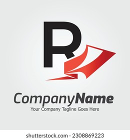 Letter R vector logo template, Colorful Letter R logo, Financial Company Logo, Financial Institute Advisors Logo Design Template Vector Icon
