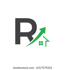 Letter R vector logo template, Colorful Letter R logo, Real Estate, Building and Construction Logo Design Template Vector Icon