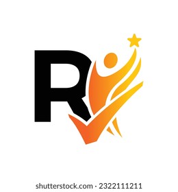 Letter R vector logo template, Colorful Letter R logo, Financial Company Logo, Financial Institute Advisors Logo Design Template Vector Icon