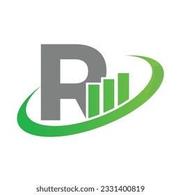 Letter R vector logo template, Colorful Letter R logo, Financial Company Logo, Financial Institute Advisors Logo Design Template Vector Icon