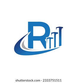 Letter R vector logo template, Colorful Letter R logo, Real Estate, Building and Construction Logo Design Template Vector Icon