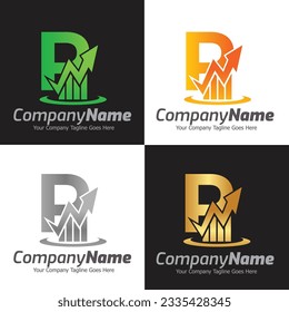 Letter R vector logo template, Colorful Letter R logo, Financial Company Logo, Financial Institute Advisors Logo Design Template Vector Icon